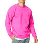 Hanes Mens EcoSmart Print Pro XP Pill Resistant Fleece Crewneck Sweatshirt - Safety Pink