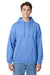 Hanes P170 Mens EcoSmart Print Pro XP Hooded Sweatshirt Hoodie Carolina Blue Front
