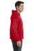 Hanes P170 Mens EcoSmart Print Pro XP Hooded Sweatshirt Hoodie Red Side