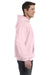 Hanes P170 Mens EcoSmart Print Pro XP Hooded Sweatshirt Hoodie Pale Pink Side