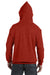 Hanes P170 Mens EcoSmart Print Pro XP Hooded Sweatshirt Hoodie Heather Pepper Red Back