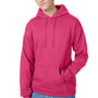Hanes Mens EcoSmart Print Pro XP Pill Resistant Hooded Sweatshirt Hoodie - Wow Pink