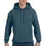 Hanes Mens EcoSmart Print Pro XP Pill Resistant Hooded Sweatshirt Hoodie - Denim Blue
