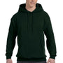 Hanes Mens EcoSmart Print Pro XP Pill Resistant Hooded Sweatshirt Hoodie - Deep Forest Green