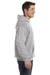 Hanes P170 Mens EcoSmart Print Pro XP Hooded Sweatshirt Hoodie Light Steel Grey Side