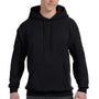 Hanes Mens EcoSmart Print Pro XP Pill Resistant Hooded Sweatshirt Hoodie - Black