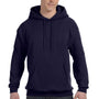 Hanes Mens EcoSmart Print Pro XP Pill Resistant Hooded Sweatshirt Hoodie - Navy Blue