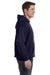 Hanes P170 Mens EcoSmart Print Pro XP Hooded Sweatshirt Hoodie Navy Blue Side