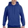 Hanes Mens EcoSmart Print Pro XP Pill Resistant Hooded Sweatshirt Hoodie - Deep Royal Blue