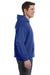 Hanes P170 Mens EcoSmart Print Pro XP Hooded Sweatshirt Hoodie Royal Blue Side