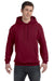 Hanes P170 Mens EcoSmart Print Pro XP Hooded Sweatshirt Hoodie Cardinal Red Front