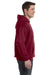 Hanes P170 Mens EcoSmart Print Pro XP Hooded Sweatshirt Hoodie Cardinal Red Side
