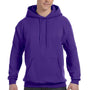 Hanes Mens EcoSmart Print Pro XP Pill Resistant Hooded Sweatshirt Hoodie - Purple