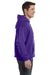 Hanes P170 Mens EcoSmart Print Pro XP Hooded Sweatshirt Hoodie Purple Side