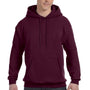 Hanes Mens EcoSmart Print Pro XP Pill Resistant Hooded Sweatshirt Hoodie - Maroon