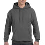 Hanes Mens EcoSmart Print Pro XP Pill Resistant Hooded Sweatshirt Hoodie - Smoke Grey