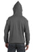 Hanes P170 Mens EcoSmart Print Pro XP Hooded Sweatshirt Hoodie Smoke Grey Back