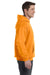 Hanes P170 Mens EcoSmart Print Pro XP Hooded Sweatshirt Hoodie Safety Orange Side