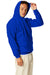 Hanes P170 Mens EcoSmart Print Pro XP Hooded Sweatshirt Hoodie Athletic Royal Blue SIde