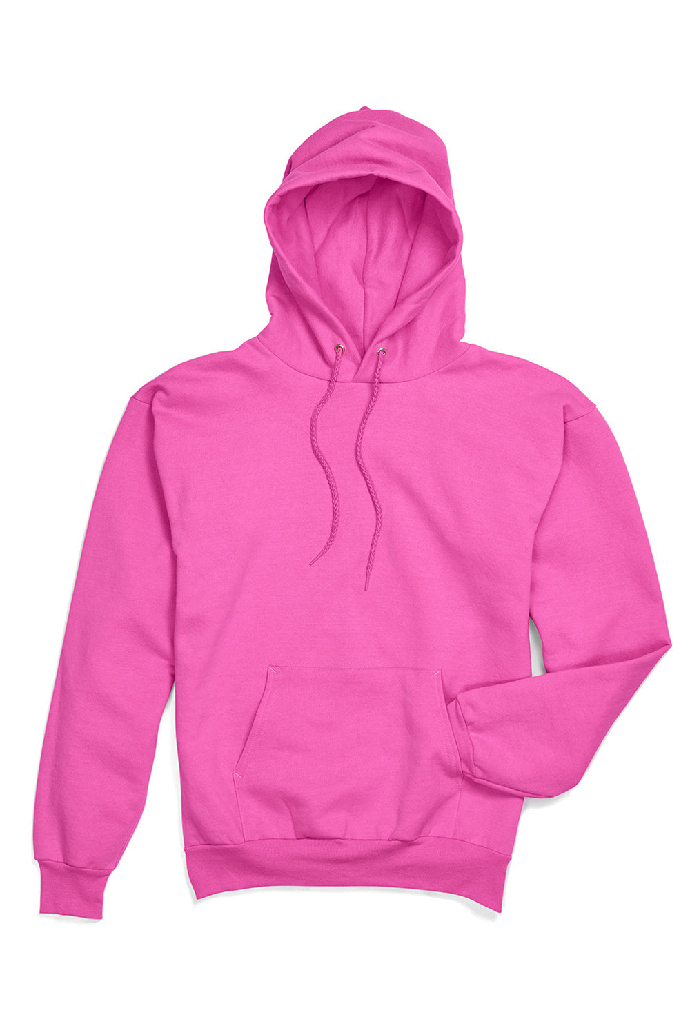 Hanes P170 Mens EcoSmart Print Pro XP Hooded Sweatshirt Hoodie Safety Pink Flat Front