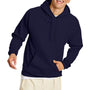 Hanes Mens EcoSmart Print Pro XP Pill Resistant Hooded Sweatshirt Hoodie - Athletic Navy Blue