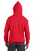 Hanes P170 Mens EcoSmart Print Pro XP Hooded Sweatshirt Hoodie Athletic Red Back