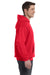 Hanes P170 Mens EcoSmart Print Pro XP Hooded Sweatshirt Hoodie Athletic Red SIde