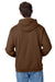 Hanes P170 Mens EcoSmart Print Pro XP Hooded Sweatshirt Hoodie Army Brown Back