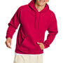 Hanes Mens EcoSmart Print Pro XP Pill Resistant Hooded Sweatshirt Hoodie - Athletic Crimson Red