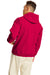 Hanes P170 Mens EcoSmart Print Pro XP Hooded Sweatshirt Hoodie Athletic Crimson Red Back