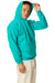 Hanes P170 Mens EcoSmart Print Pro XP Hooded Sweatshirt Hoodie Athletic Teal Green SIde