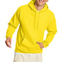 Hanes Mens EcoSmart Print Pro XP Pill Resistant Hooded Sweatshirt Hoodie - Athletic Yellow