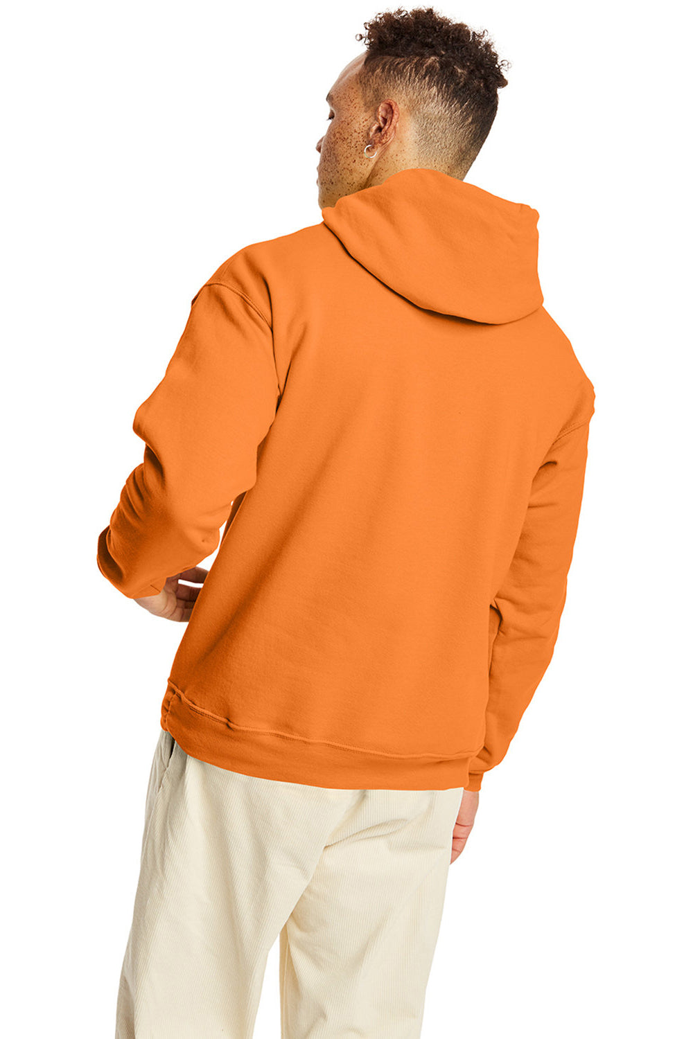 Hanes P170 Mens EcoSmart Print Pro XP Hooded Sweatshirt Hoodie Tennessee Orange Back