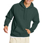 Hanes Mens EcoSmart Print Pro XP Pill Resistant Hooded Sweatshirt Hoodie - Athletic Dark Green