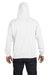 Hanes P180 Mens EcoSmart Print Pro XP Full Zip Hooded Sweatshirt Hoodie White Back