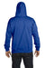 Hanes P180 Mens EcoSmart Print Pro XP Full Zip Hooded Sweatshirt Hoodie Royal Blue Back