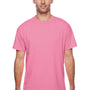 Hanes Mens X-Temp Moisture Wicking Short Sleeve Crewneck T-Shirt - Heather Neon Pink - Closeout