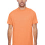 Hanes Mens X-Temp Moisture Wicking Short Sleeve Crewneck T-Shirt - Heather Neon Orange - Closeout