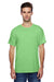 Hanes P4200 Mens X-Temp Moisture Wicking Short Sleeve Crewneck T-Shirt Heather Neon Lime Green Front