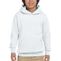 Hanes Youth EcoSmart Print Pro XP Pill Resistant Hooded Sweatshirt Hoodie - White
