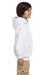 Hanes P473 Youth EcoSmart Print Pro XP Hooded Sweatshirt Hoodie White Side