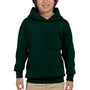 Hanes Youth EcoSmart Print Pro XP Pill Resistant Hooded Sweatshirt Hoodie - Deep Forest Green