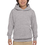 Hanes Youth EcoSmart Print Pro XP Pill Resistant Hooded Sweatshirt Hoodie - Light Steel Grey