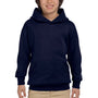 Hanes Youth EcoSmart Print Pro XP Pill Resistant Hooded Sweatshirt Hoodie - Navy Blue