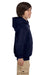 Hanes P473 Youth EcoSmart Print Pro XP Hooded Sweatshirt Hoodie Navy Blue Side