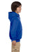Hanes P473 Youth EcoSmart Print Pro XP Hooded Sweatshirt Hoodie Royal Blue Side