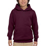 Hanes Youth EcoSmart Print Pro XP Pill Resistant Hooded Sweatshirt Hoodie - Maroon