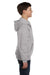 Hanes P480 Youth EcoSmart Print Pro XP Full Zip Hooded Sweatshirt Hoodie Light Steel Grey SIde