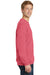 Port & Company PC098 Mens Beach Wash Fleece Crewneck Sweatshirt Fruit Punch Pink Side