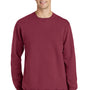 Port & Company Mens Beach Wash Fleece Crewneck Sweatshirt - Merlot Red